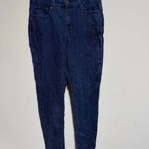 Seven7 Women's Tummyless High Rise Slimming Skinny Jeans Dark Wash Size 14